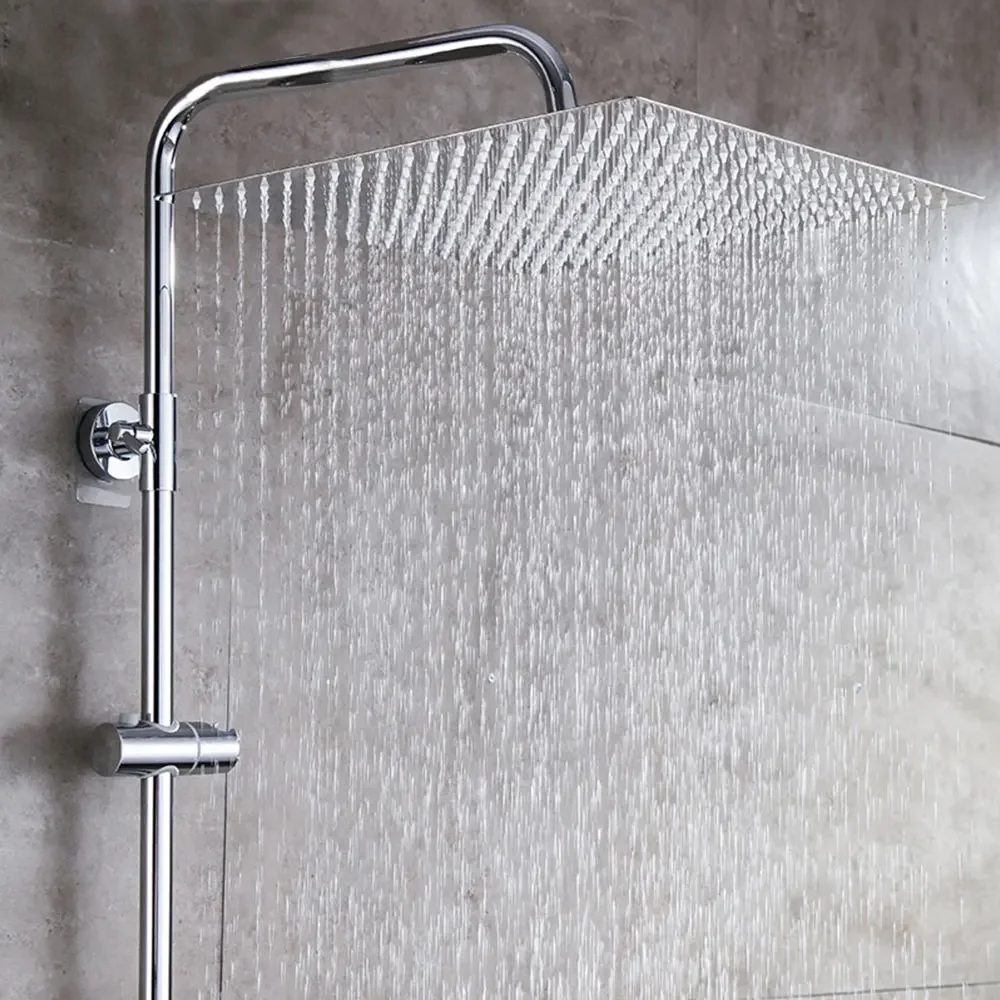 8/10 Inch Rainfall Shower Heads Stainless Steel Square Showerhead Ultra Thin Waterfall Shower Head Pressurized Shower Head