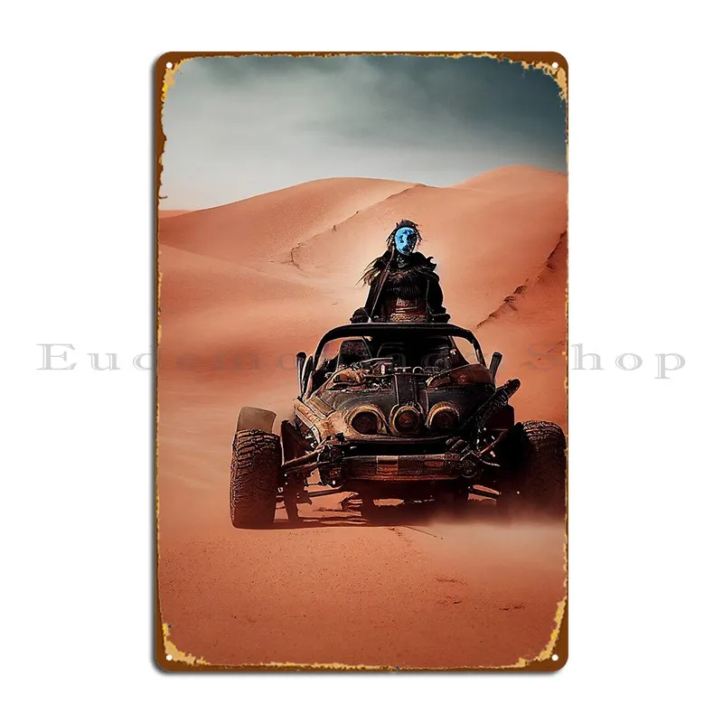 Mad Max Style Scene Metal Sign Wall Mural Kitchen Personalized Cinema Bar Tin Sign Poster