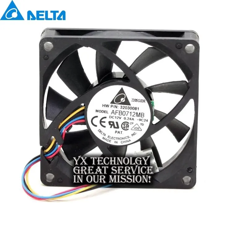 

New AFB0712MB 7015 70mm 12V 0.24A PWM adjustable speed cooling fan largest wind for DELTA 70*70*15mm