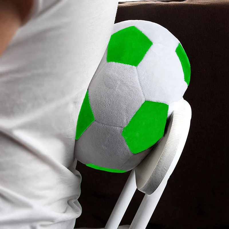 2X Soccer Sports Ball Throw Pillow Stuffed Soft Plush Toy, 8 Inch L X 8 Inch W X 8 Inch H, Green