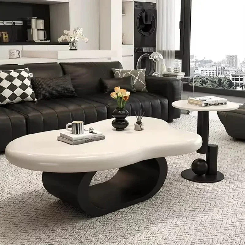 

High-end designer cloud coffee table set living room durable small wooden board wholesale living room furniture