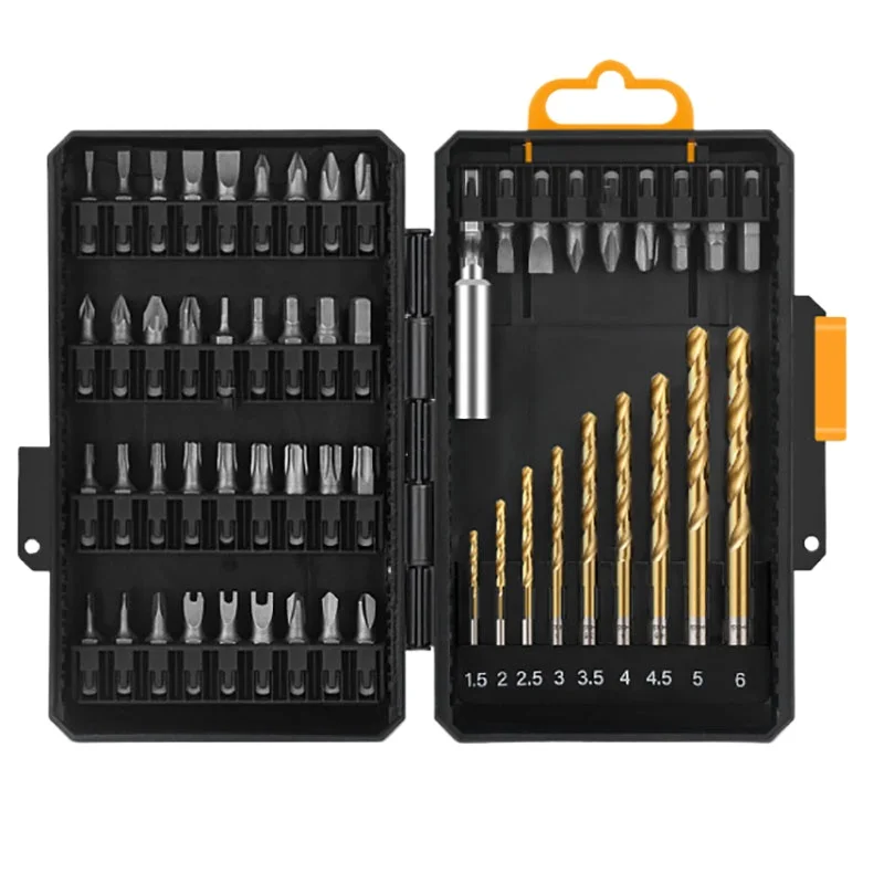 

Novelty Socket Set 54 Pcs 1/4 Adapter Screwdriver Impact Drill Adapter Mechanical Workshop Equipment Alloy Steel Socket with Box