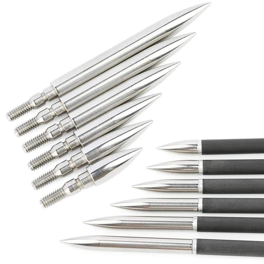 

12pc Arrow Point 100/125/150/200/250/300Gr Archery Target Points OD 5/16" 9/32" 19/64" Arrowheads Bow Hunting Shooting Arrow Tip