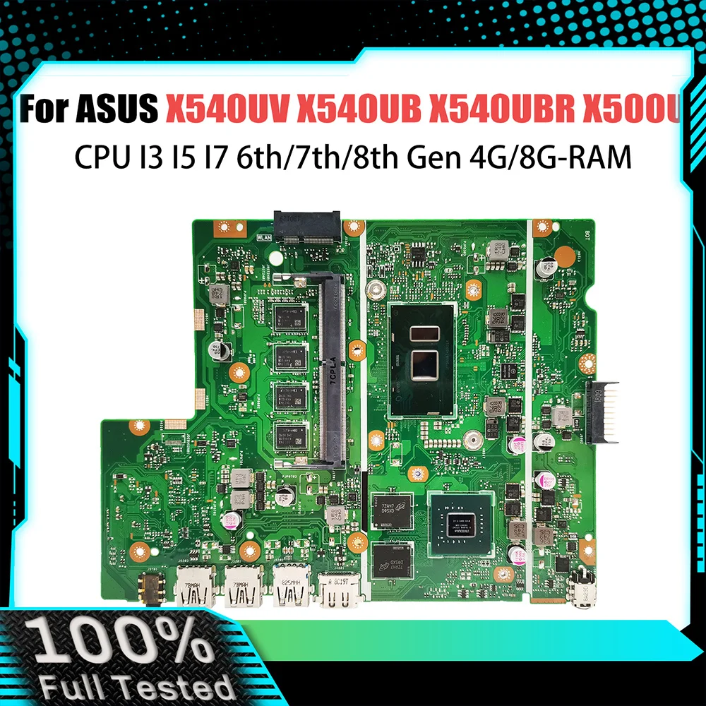 X540UV Mainboard For ASUS X540UB X540UBR X500U X543U R540U P540U F540U A540U K540U Laptop Motherboard I7 CPU 4G RAM