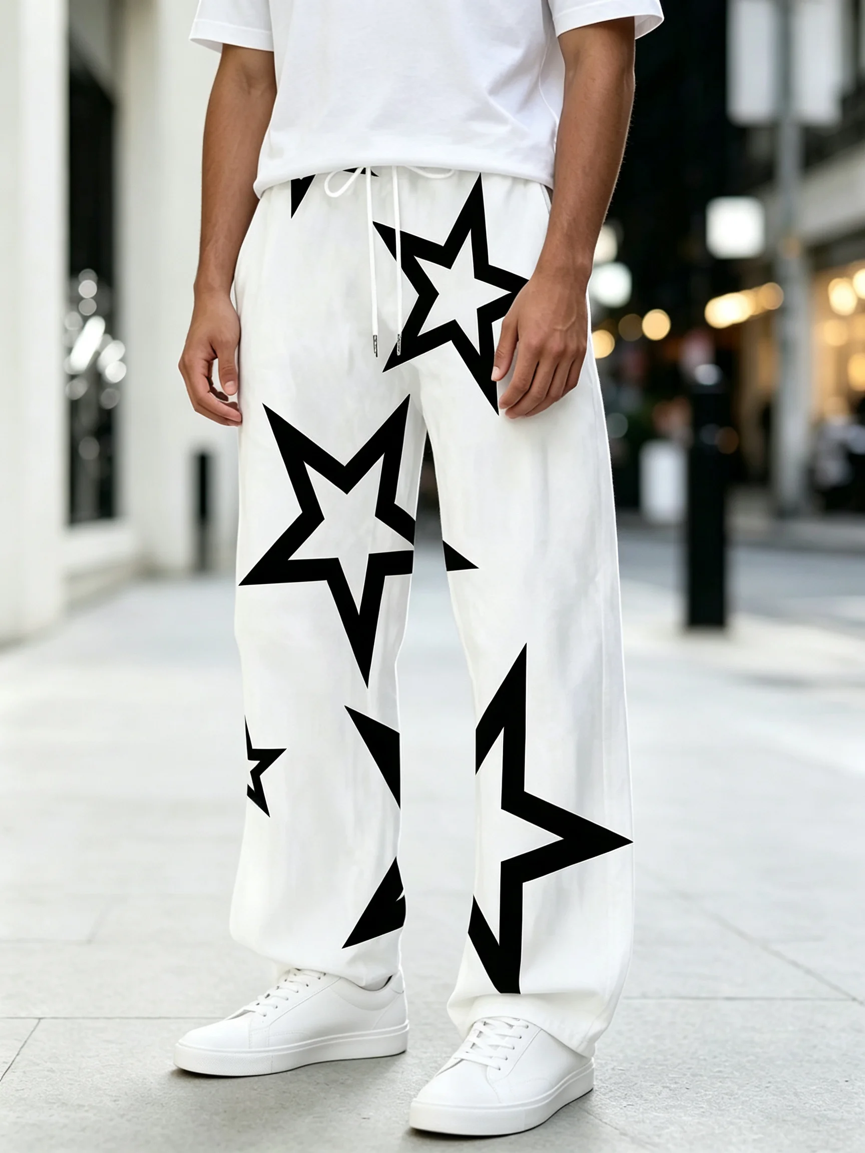 New Spring Summer Men's American Retro Loose Straight Long Pants - Youth Western Trendy Casual Trousers