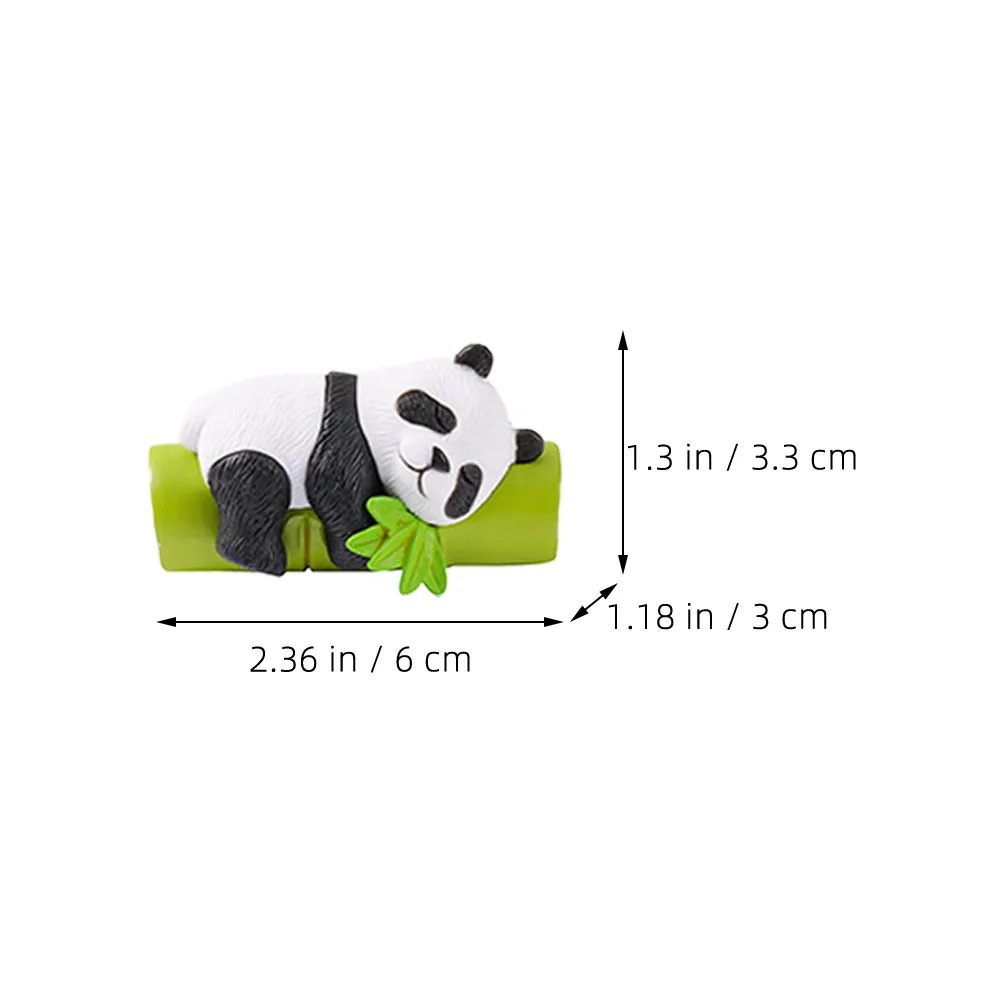 8pcs Panda Cute Cartoon Resin Panda Cake Decorations For Garden Home Desktop Decor Landscape Ornament Animal Figures