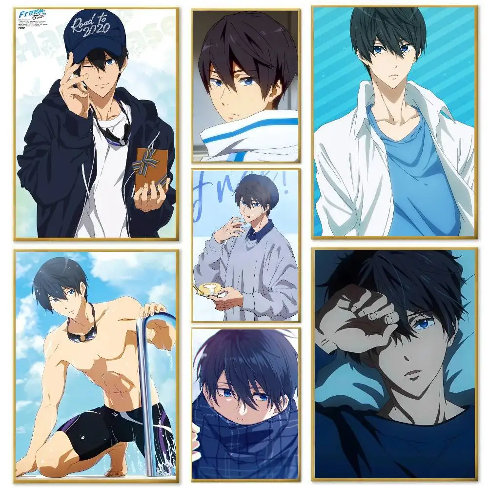 Haruka Nanase Anime F-Free Eternal S-Summer Poster Art Sticky Wall Waterproof Home Living Room Bedroom Bar Aesthetic Decoration