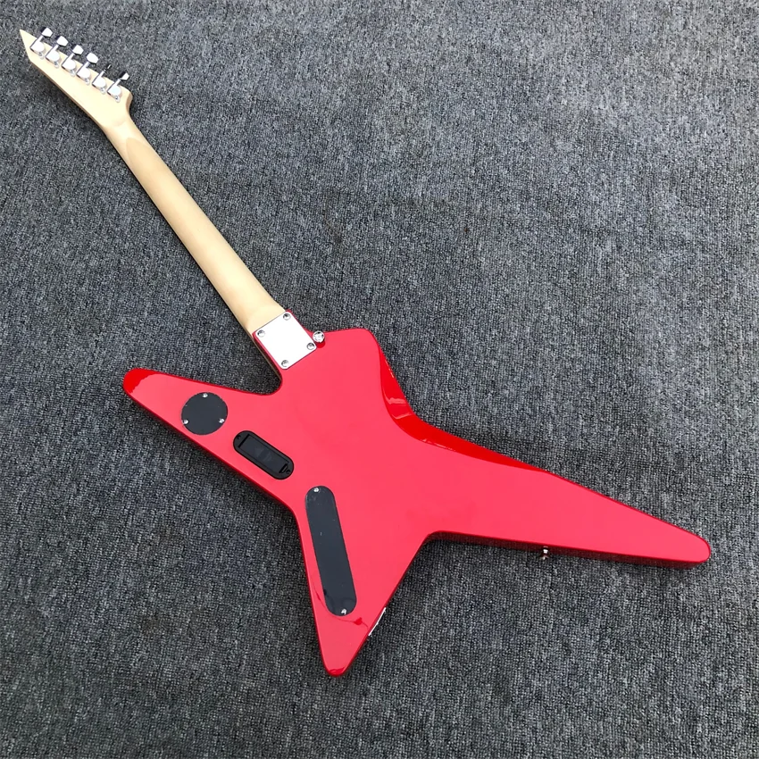 New product, special-shaped electric guitar. Red, factory wholesale and retail, free shipping，active pickup