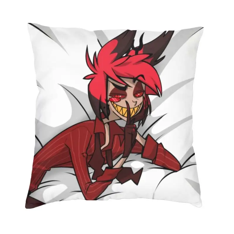 Modern Hazbin Alastor Buddy Sofa Cushion Cover Soft Cartoon Anime Pillow Case Home Decorative Pillowcase