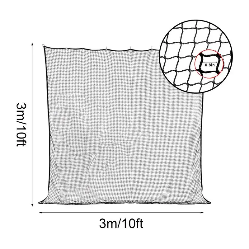 Сетка для гольфа 3X3 м, портативная полиэстеровая тренировочная ограждение для гольфа, сверхмощная сетка для симулятора на открытом воздухе, возвратная спортивная сетка для вождения для бейсбола
