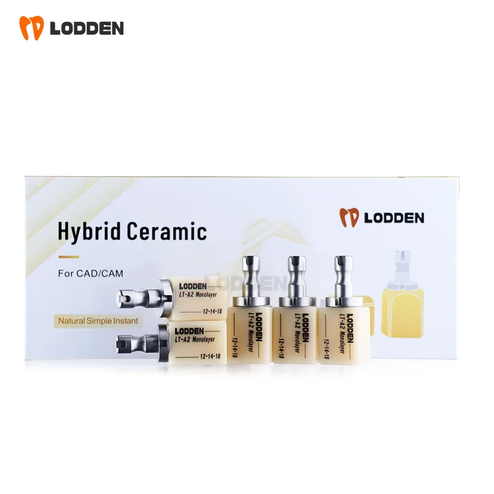 Hybrid Ceramics Dental Composite Resin Without Sintering LT/HT CAD/CAM Glass Ceramic Hybrid Blocks 18*14*12 Mutilayer