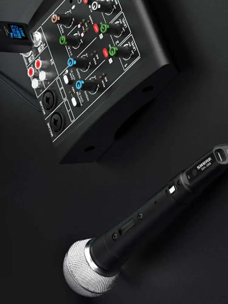 kebidumei Convertisseur de Microphone UHF, transmetteur et récepteur XLR, système sans fil, adaptateur de Signal pour micro dynamique, mélangeur Audio de guitare, système PA 3