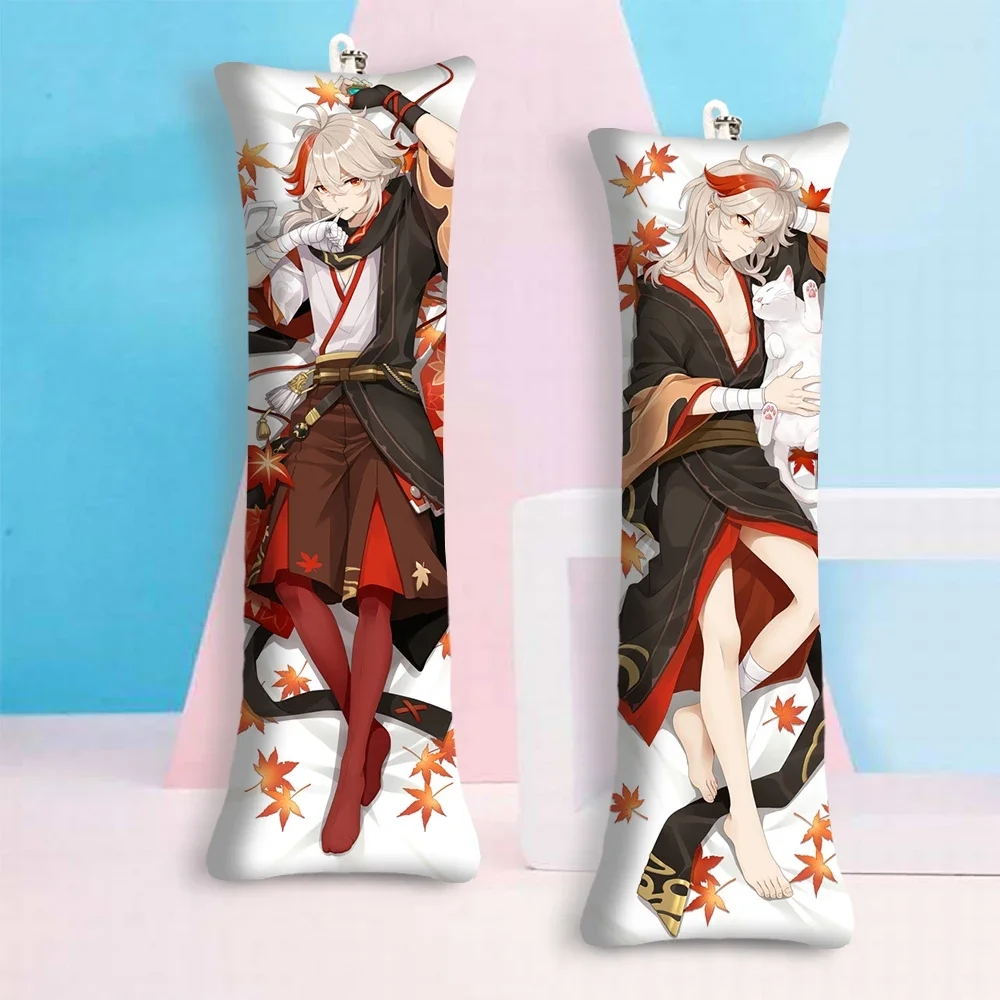 New Fashion Genshin Impact Yae Miko Key Chain Mini Dakimakura Pillow Pendant Pillow Backpack Decoration Bag Cute Pendant Key Pho