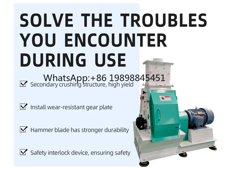 التلقائي الماشية قطرة الماء كسارة تغذية للماشية الأغنام والخنازير كفاءة الحبوب وقشر الأرز طحن لمصنعي المزارع