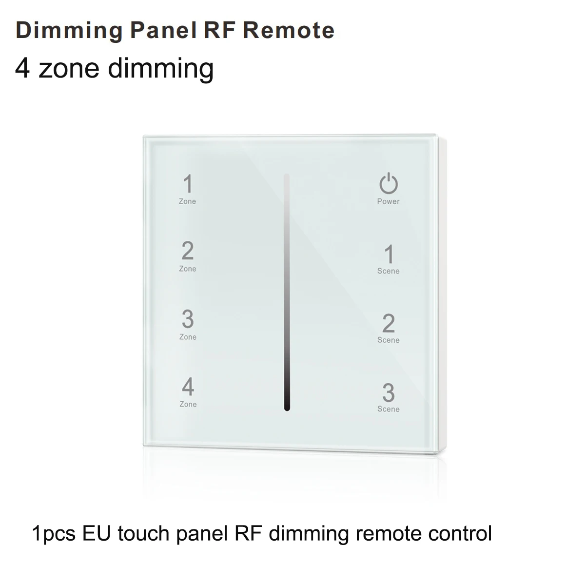 0-10V 1-10V LED Wireless RF Dimmer Push Switch + 2.4G RF 4-Zone Touch dimming Remote Controller AC85V-220V for Single Color LED