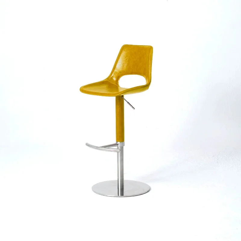 Rest Modern Backrest Bar Chair Cilicon High Black Luxury Swivel Bar Chair Foldable Design Taburetes Para Barra Club Furniture