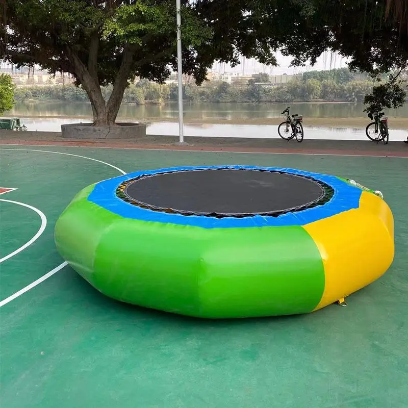 

Free Shipping Door To Door With One Blower Diameter 4m Inflatable Water Trampoline Water Jumping Bed Jumping Trampoline