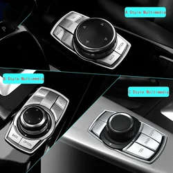 For BMW 1 2 3 4 5 6 7 Series X1 X3 X4 X5 X6 3GT 5GT F30 F10 Chrome Plating ABS iDrive Center Multimedia Button Cover Trim