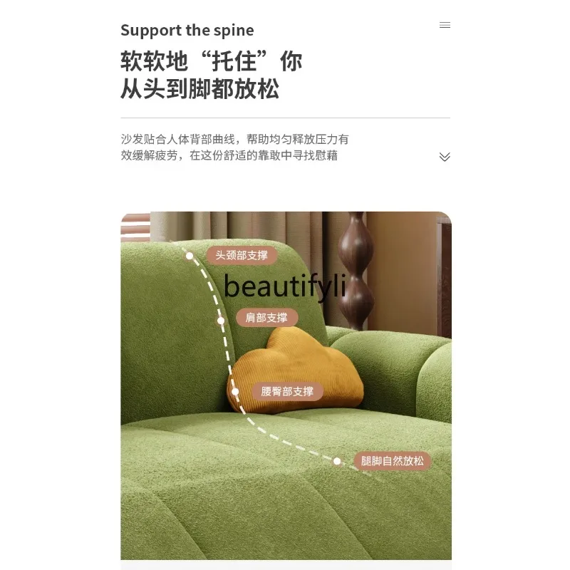 QQ132 Multifunctional Electric Folding Sofa Bed Lamb Fleece. Retractable Storage Light Luxury Modern