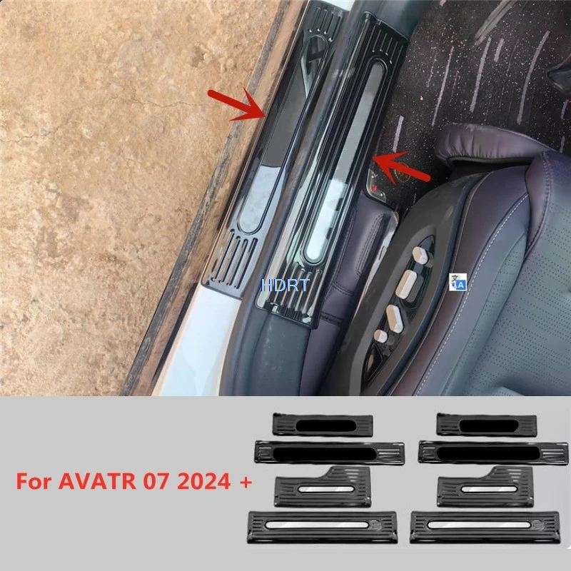 

For AVATR 07 2024 + Door Sill Threshold Scuff Plate Styling Welcome Pedal Trim Rear Trunk Guard Cover Protector Car Accessories