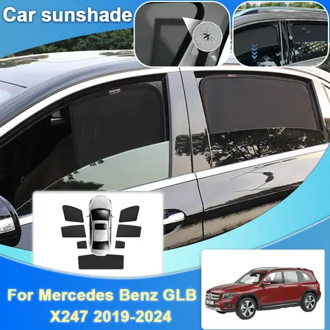 메르세데스 벤츠 GLB X247 2019 2020-2024 메쉬 바이저 단열 그늘 태양 보호 자기 차양 자동차 자동차 액세서리