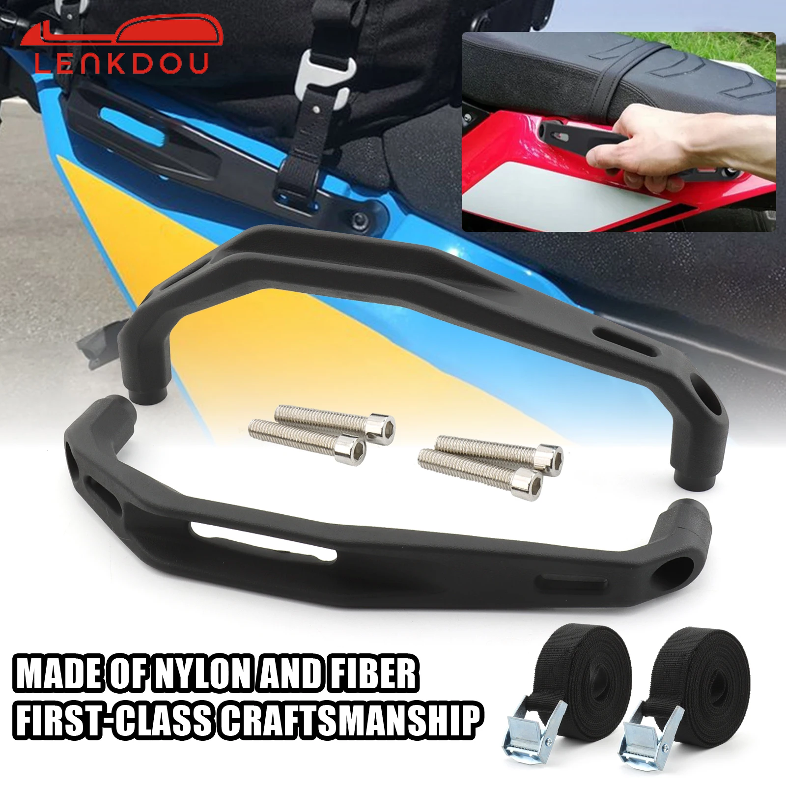 Motorcycle Passenger Rear Grab Handle Seat Hand Bar Rail For Yamaha Tenere700 Tenere XTZ 700 2019-2023 Moto Accessories Nylon