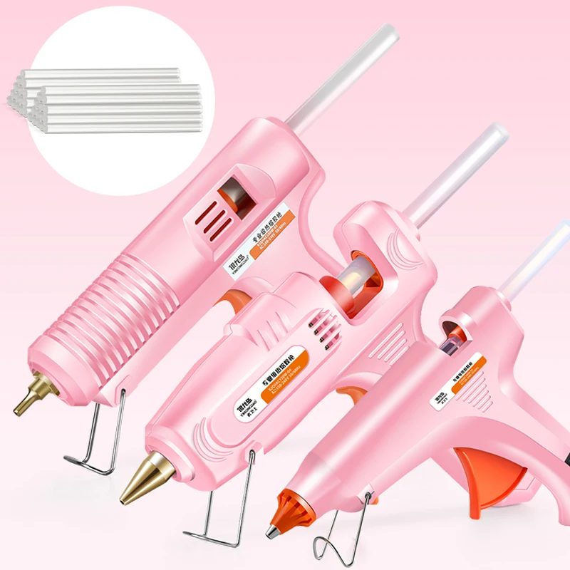 70W Hot Melt Glue Gun with 7mm Glue Sticks Mini Industrial Guns Heat Temperature Thermo Electric Repair Tool