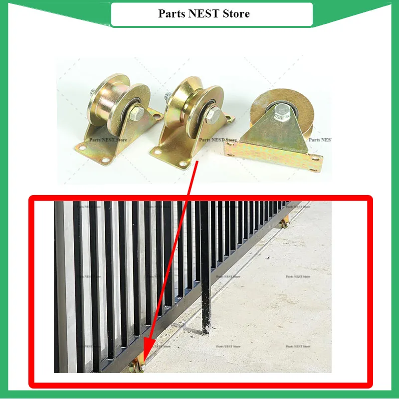 

1Pcs Groove Heavy Duty Rigid Caster Track Wheel Bearing Pulley Sliding Door Rollers Gate Wheels Roller Industrial Machines Rail