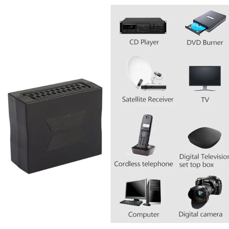 For Join Two Scart Cables Together SCART Coupler 21 Pin SCART Lead Cable Female to Female Socket Connector
