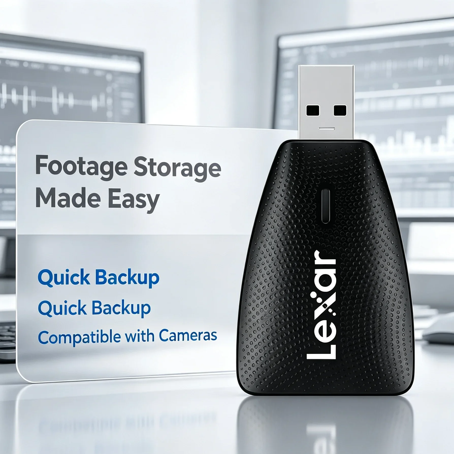 USB 3.1 Memory Card Reader Lexar SD Micro SD TF Dual Slot for Household Photo Video Collection Sort Transfer Laptop Notebook