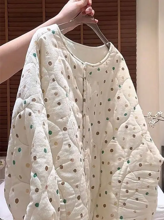 Ultraweiche warme Baumwoll-Jaset-Oberbekleidung 2025, Winter-Sle, vielseitige, lockere Passform, Ele Commuter, runder Ne-Einzelknopf