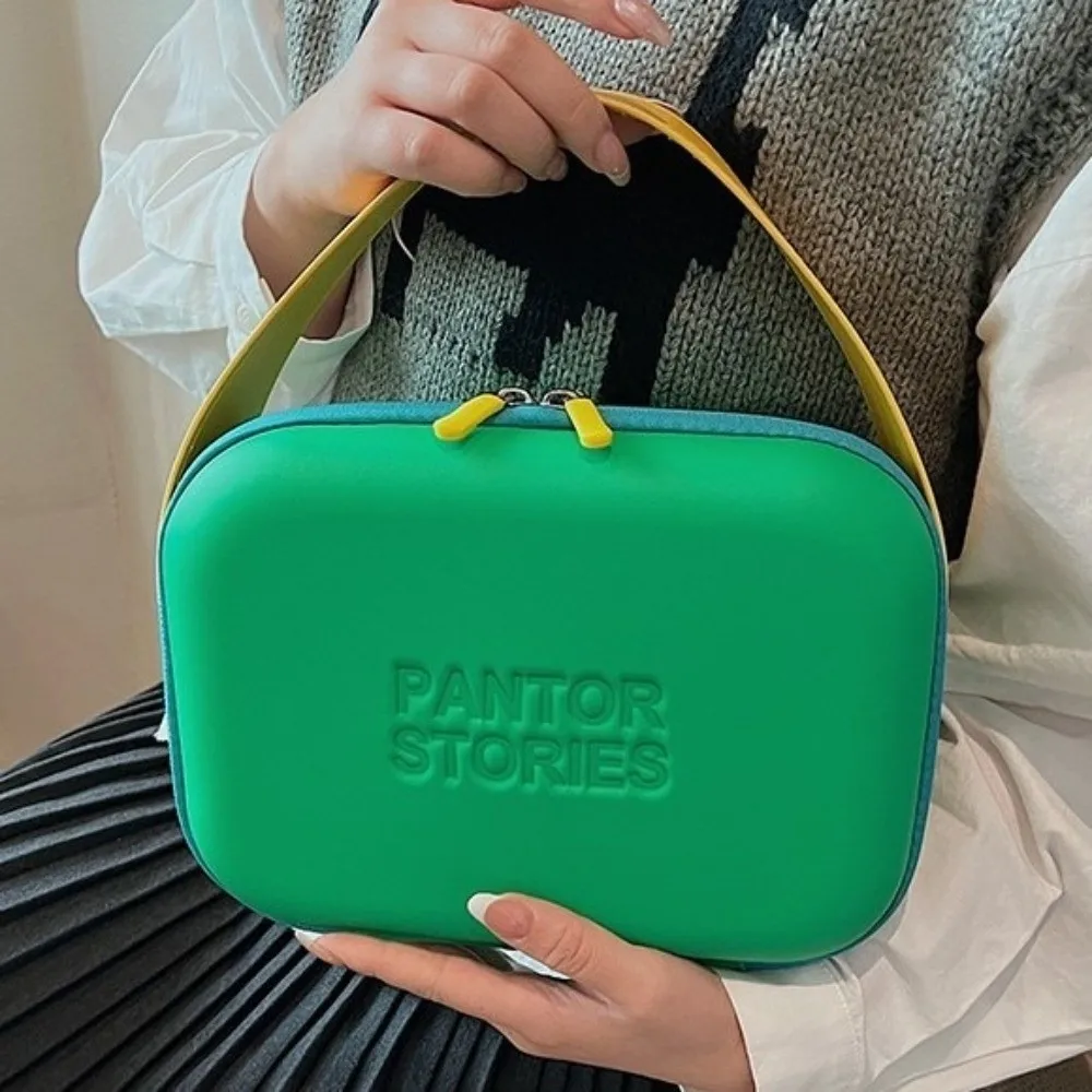 المحمولة الدوبامين اللون معكرون حقيبة مستحضرات التجميل سيليكون صغيرة جديدة السفر تخزين حقيبة يد سعة كبيرة فتاة سلسلة مقلمة #2