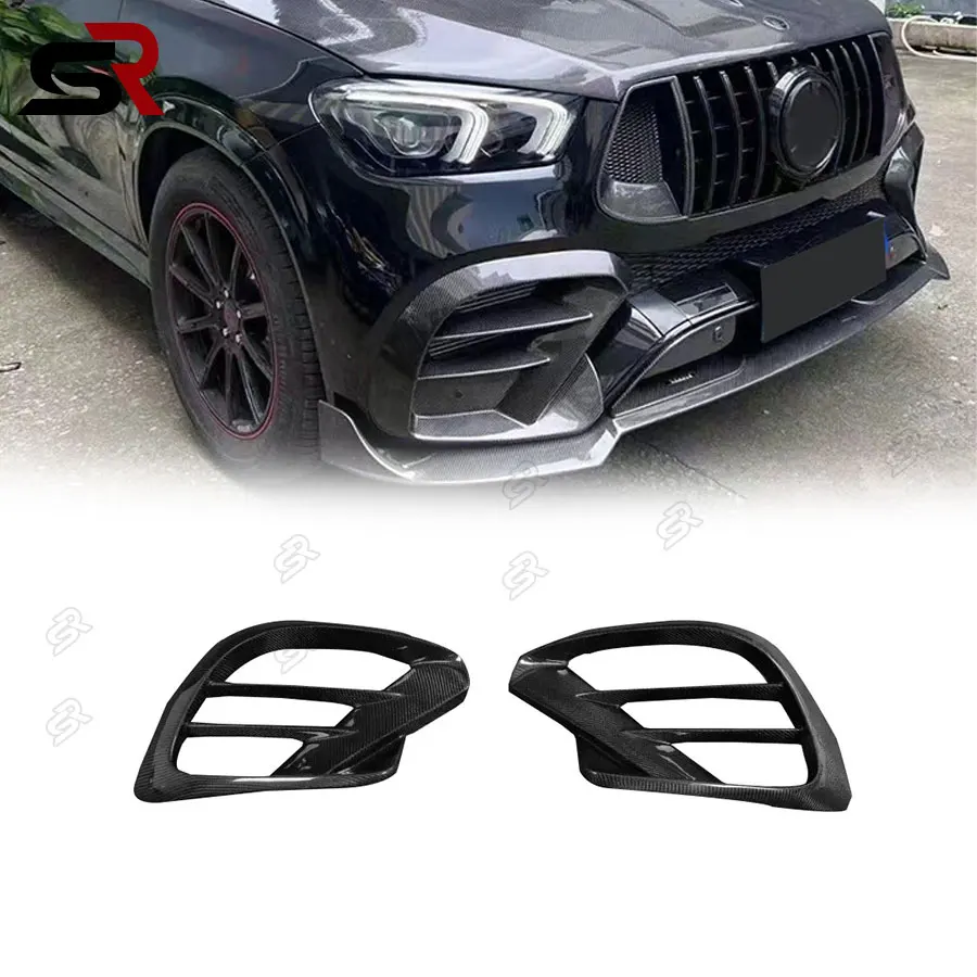 

For Mercedes-Benz GLE-Class W167 GLE450 GLE53 SUV Carbon Fiber Front Bumper Vents Front Wing Vent Hood Body Parts