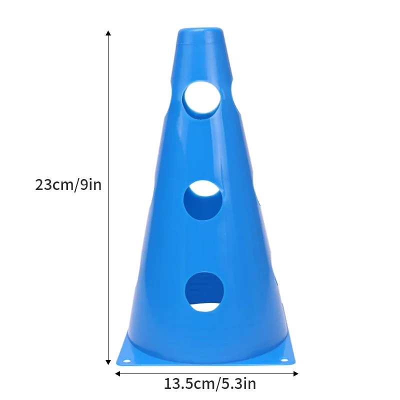 New 1 Set 23cm Mark Cones with Holes Football Speed Agility Training Equipment Mark Barrel