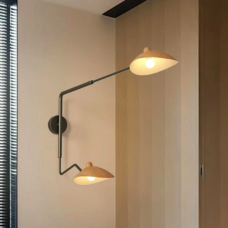 

Retro Industrial Style Wall Lamp Creative Living Room Modern Bedroom Bedside Lamp Dining Room Long Arm Rocker Arm Wall Lamp