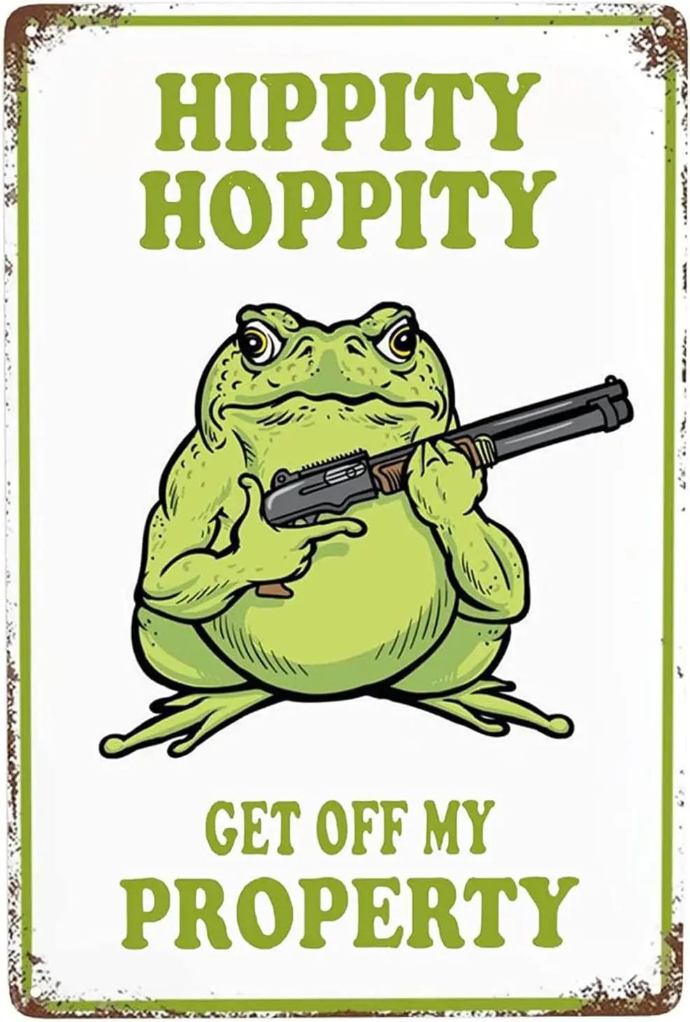 Zimmerschild, lustige Schlafzimmertürdekoration, Vintage-Metallschilder, Hippity Hoppity Get Of My Property Schild, Schilder mit Verbot des Zutrittens, Warnschilder