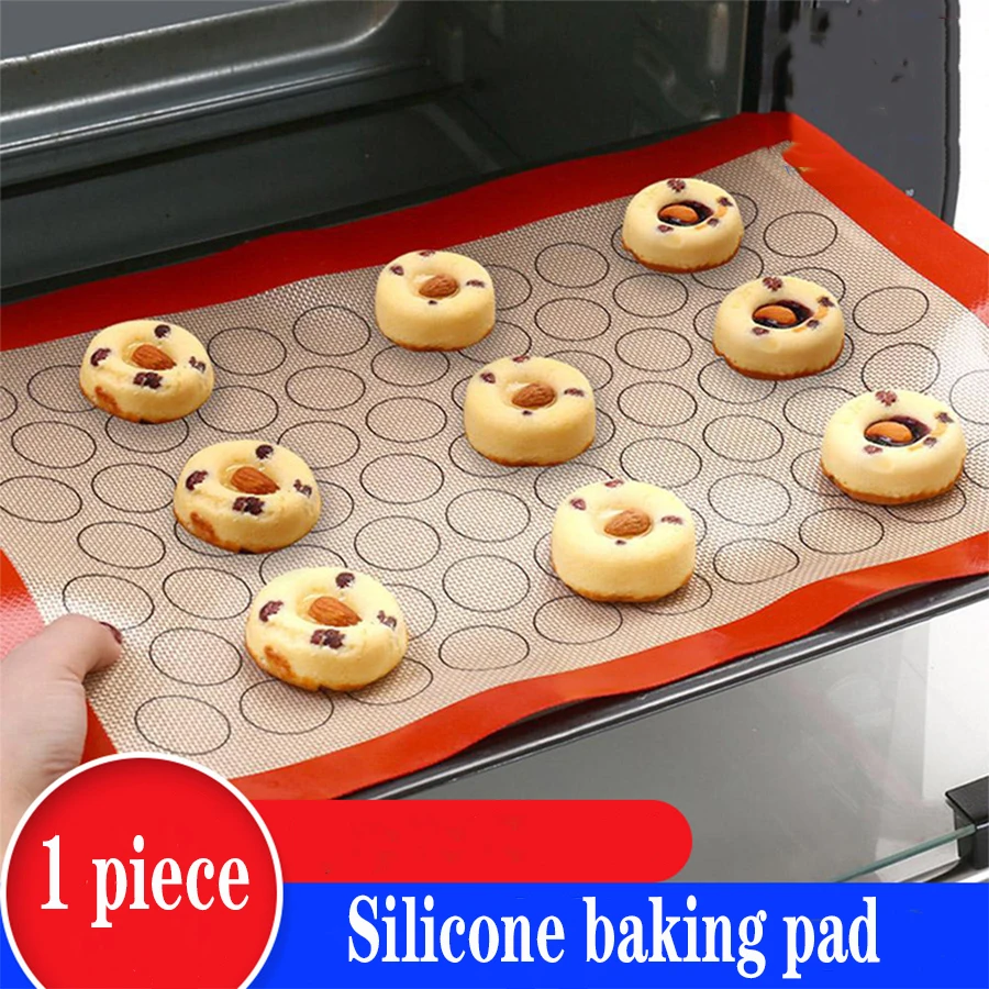 

1PC Silicone Baking Mat for Oven, with Fixed Point Circles, Non-stick and Heat Resistant, for Cookies, Macaroons, 40x60cm