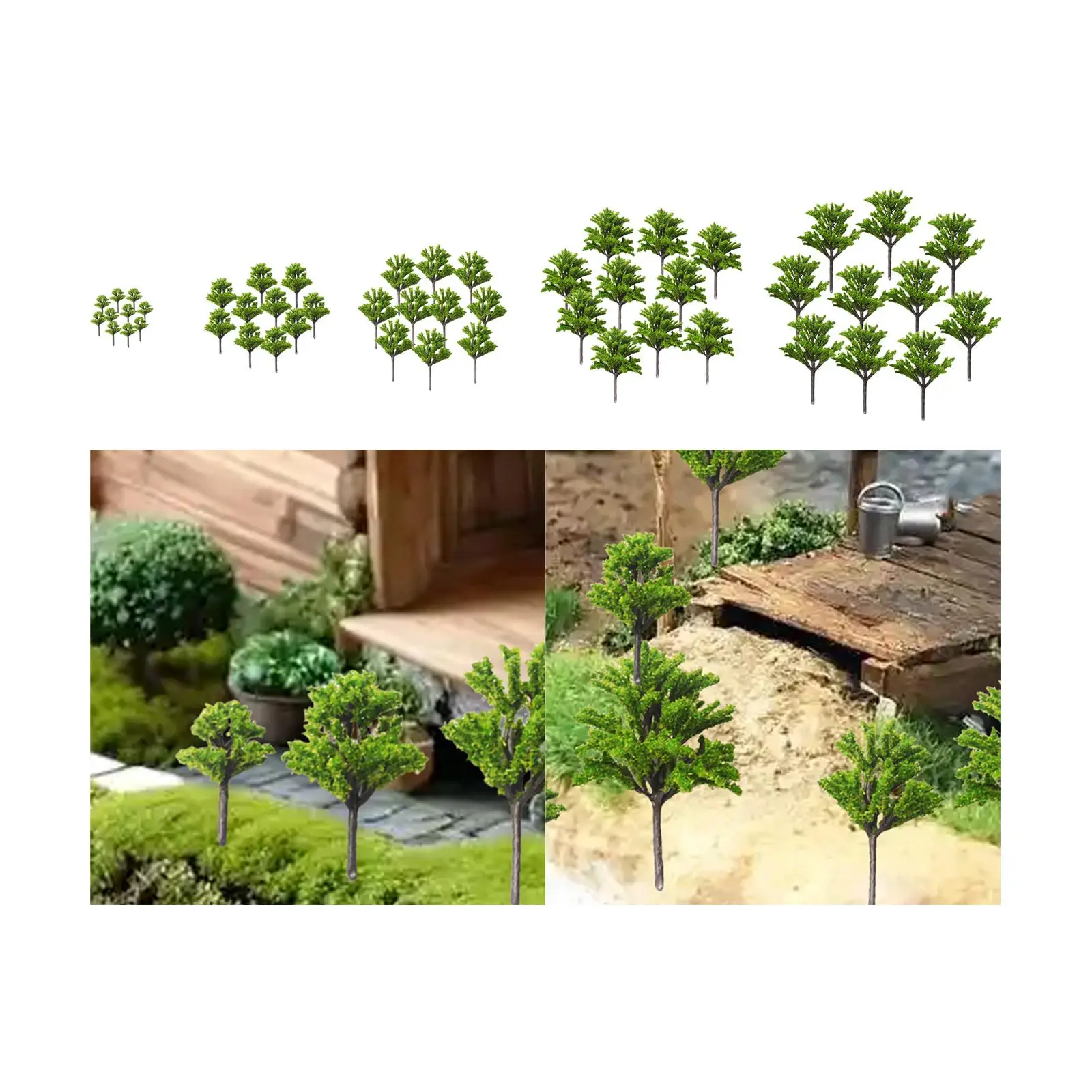 أشجار السكك الحديدية المصغرة نموذج المناظر الطبيعية أشجار الهندسة المعمارية لديوراما القطار بمقياس N