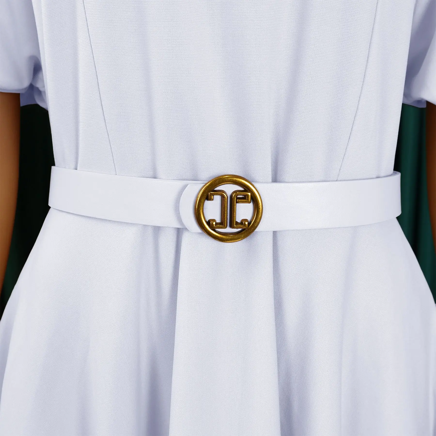 White Dress Women Long Dresses A Line Vestidos Streetwear High Waist Puff Sleeve Belt Elegant Y2k Party Wedding Summer 2025