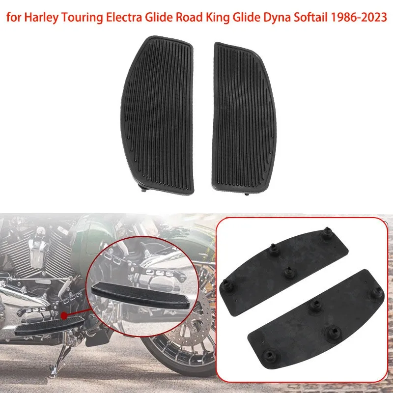 

Motorcycle Front Rubber Rider Insert Floorboard Kit for Harley Touring Electra Glide Road King Glide Dyna Softail 1986-2023