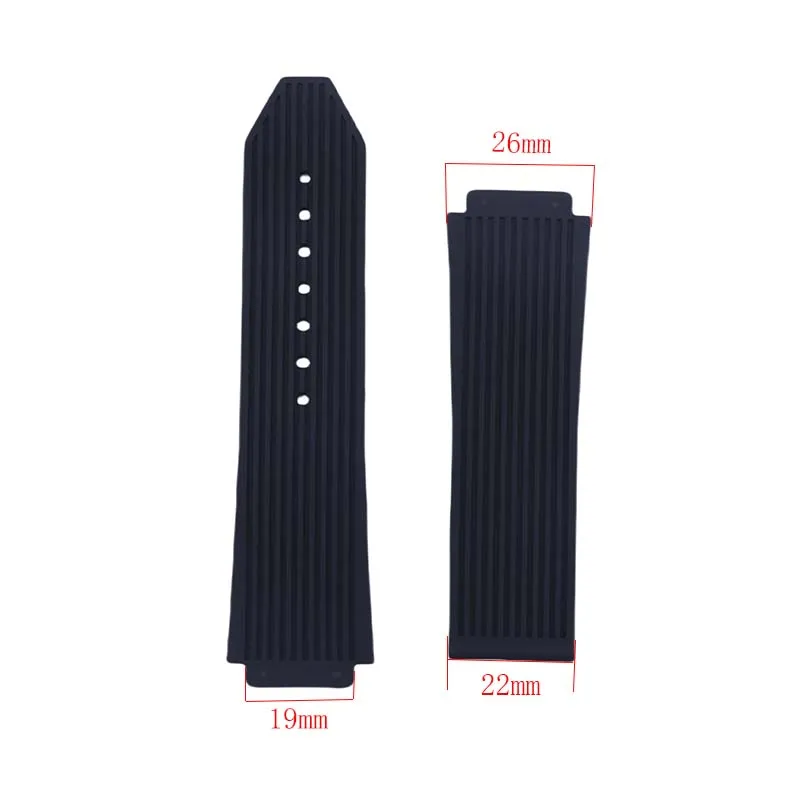 حزام ساعة سيليكون للرجال متوافق مع Hublot Classic Fusion Universe حزام كبير 26 مللي متر × 19 مللي متر سوار معصم مطاطي للنساء