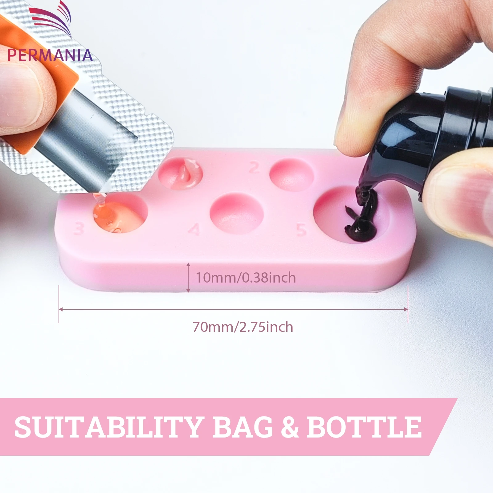 PERMANIA 1 Stück Wimpernlifting-Palette 5-Funktionen-Wimpernlifting- und Färbewerkzeug Professionelle Silikonplatte für Wimpernverlängerungsarbeiten – Detail 12