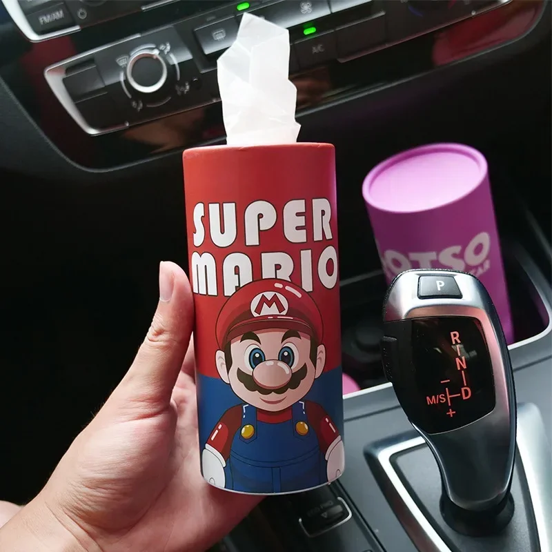 Super Mario Bros Tissue Boxes Car Interior Accessories Automobiles Decorations Headboard Paper Towel Box Decor Bathroom Kitchens