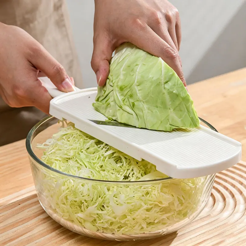 

Cabbage Chopper with Cleaning Brush Manual Multifunctional Vegetable Shredder Kitchen Tool for Salad, Cabbage, Carrots