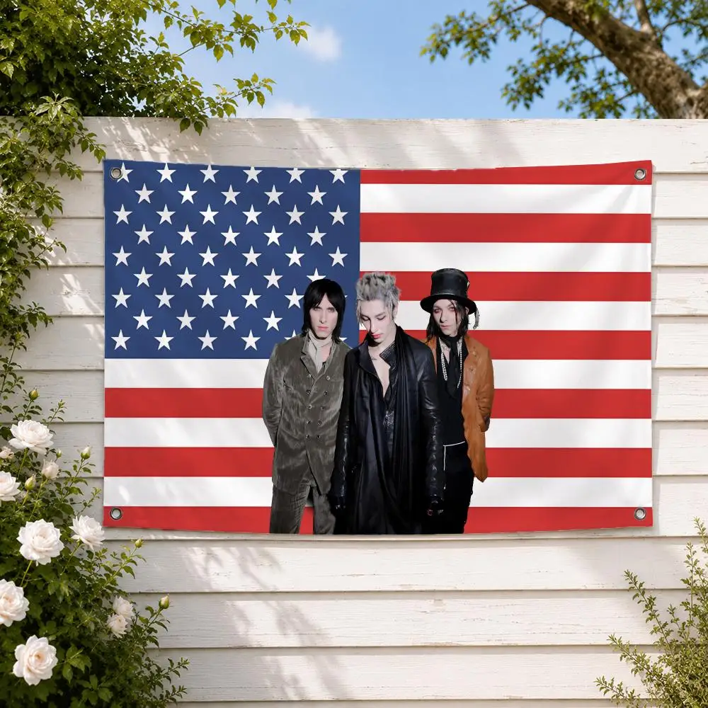Singer Palaye Royale Flags decor flag banner,wall hanging flag,indoor outdoor wall decor,yard garden porch patio