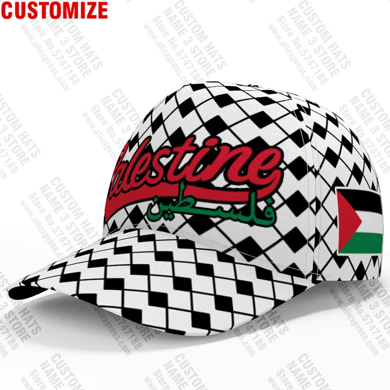 Palestine Baseball Caps Free Custom Name Number Team Logo Palaestina Hats Ple Country Travel Tate Palestina Nation Flag Headgear