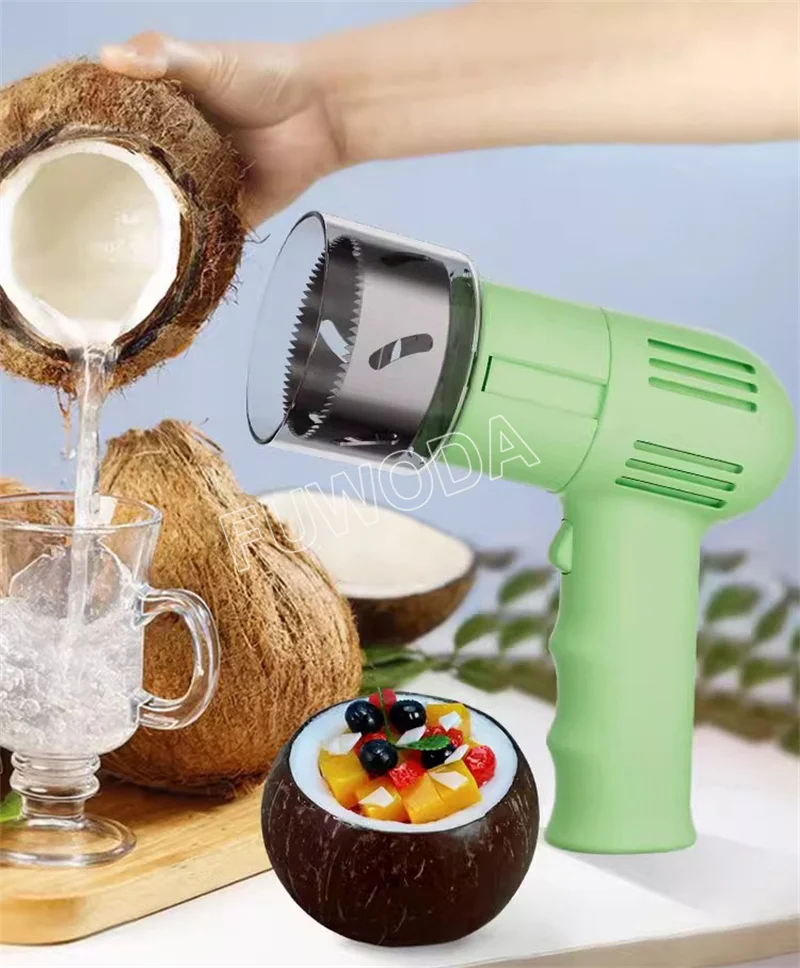 Electric Coconut Opener Reusable Labor Saving Portable Coconut Punching Tool for Restaurant Coconut Water Fruit Shop Home Juice