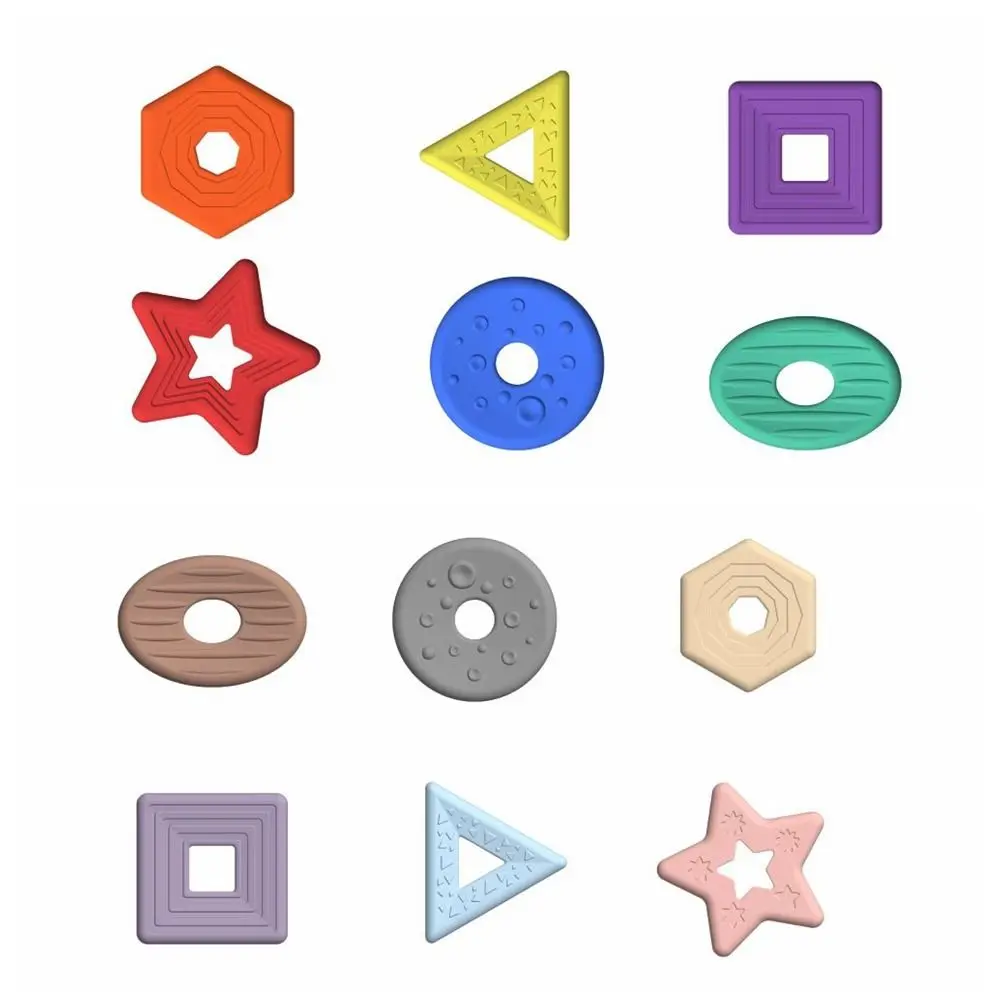 6 stks/set Getextureerde Zachte Zorgen Steen Fidget Ontspannende Siliconen Kinderen Zintuiglijke Steen Creatieve Geen Lawaai Getextureerde Zorgen Rotsen