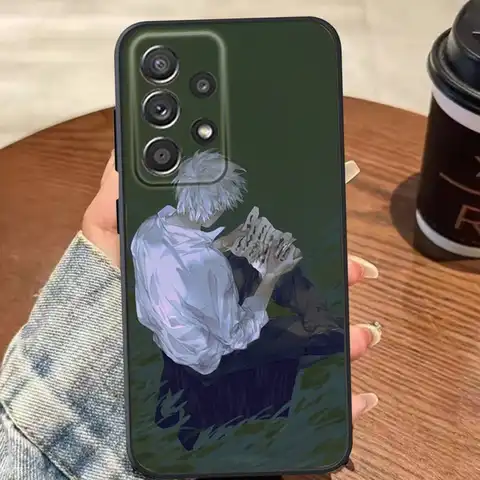 सैमसंग S25, S24, S21, S22, S23, S30, अल्ट्रा, S20, प्लस, Fe, लाइट, नोट, 10, 9, 5G के लिए एनीमे M-मुशिशी फ़ोन केस काला कवर 10 best sales Mushishi - №1