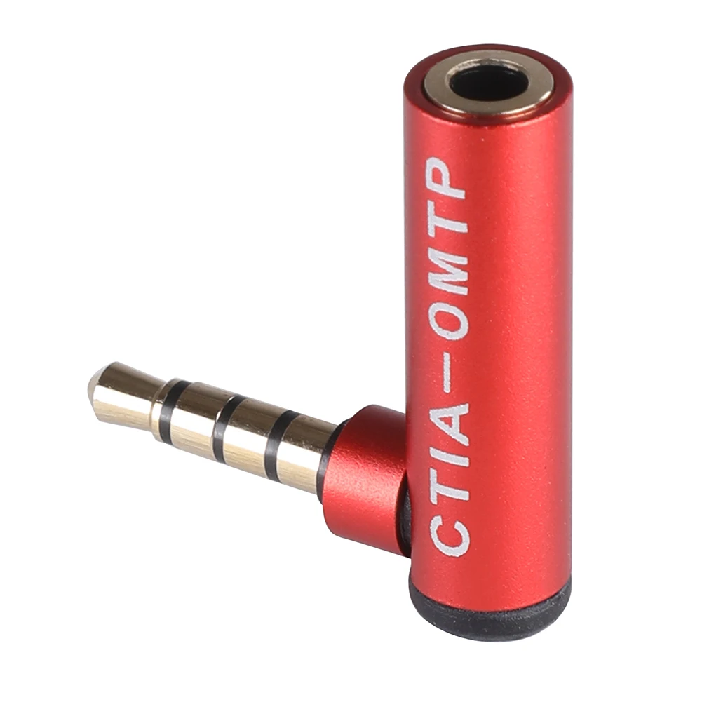 REXUS 3.5mm Jack 90°Universal Aux Male to Female OMTP to CTIA Earphone Converter Stereo Adapter Universal 1/2/5PCS